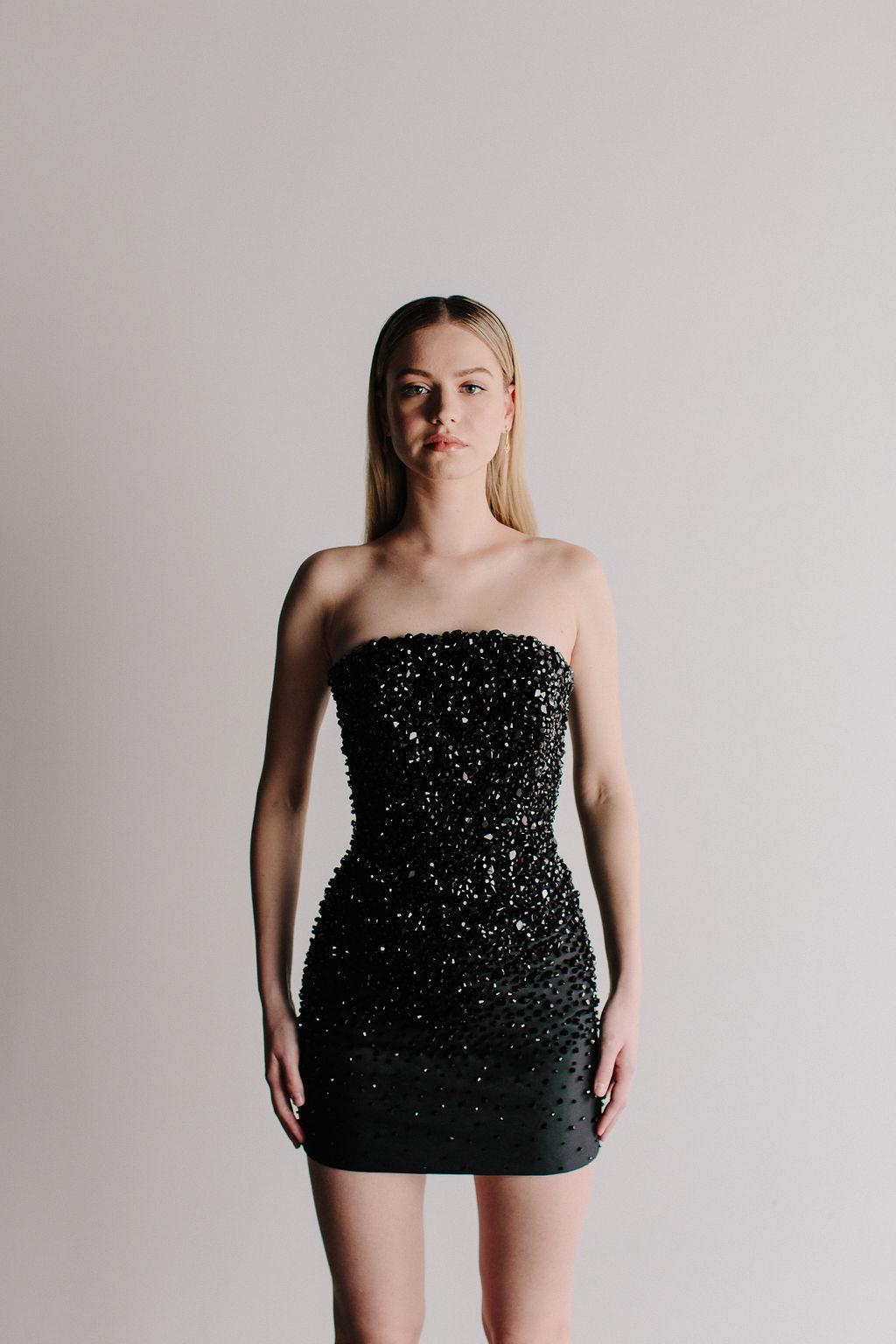 swarovski crystal mini dress Swarovski Crystal-Embellished Wool-Crepe Mini Dress in red THE MODAOLOGY