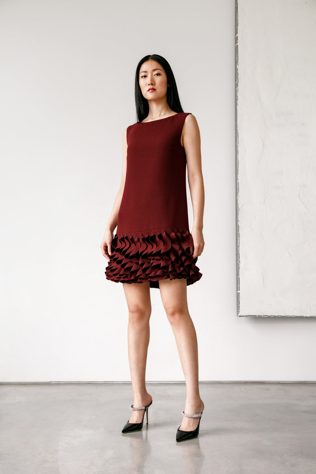 Christian Pellizzari Swerve Dress XS Sleeveless Jacquard Boat Neck Embroidered online