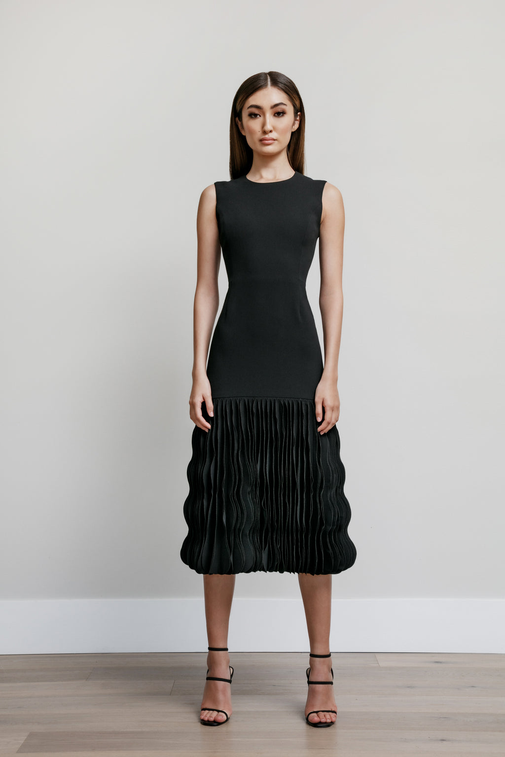 V line jacquard dress | ANDRESD - スーツ・フォーマル・ドレス