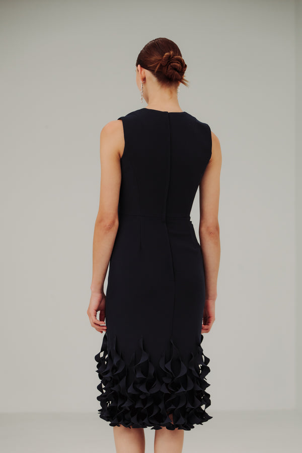 Jackie Dress with Spiral Hem