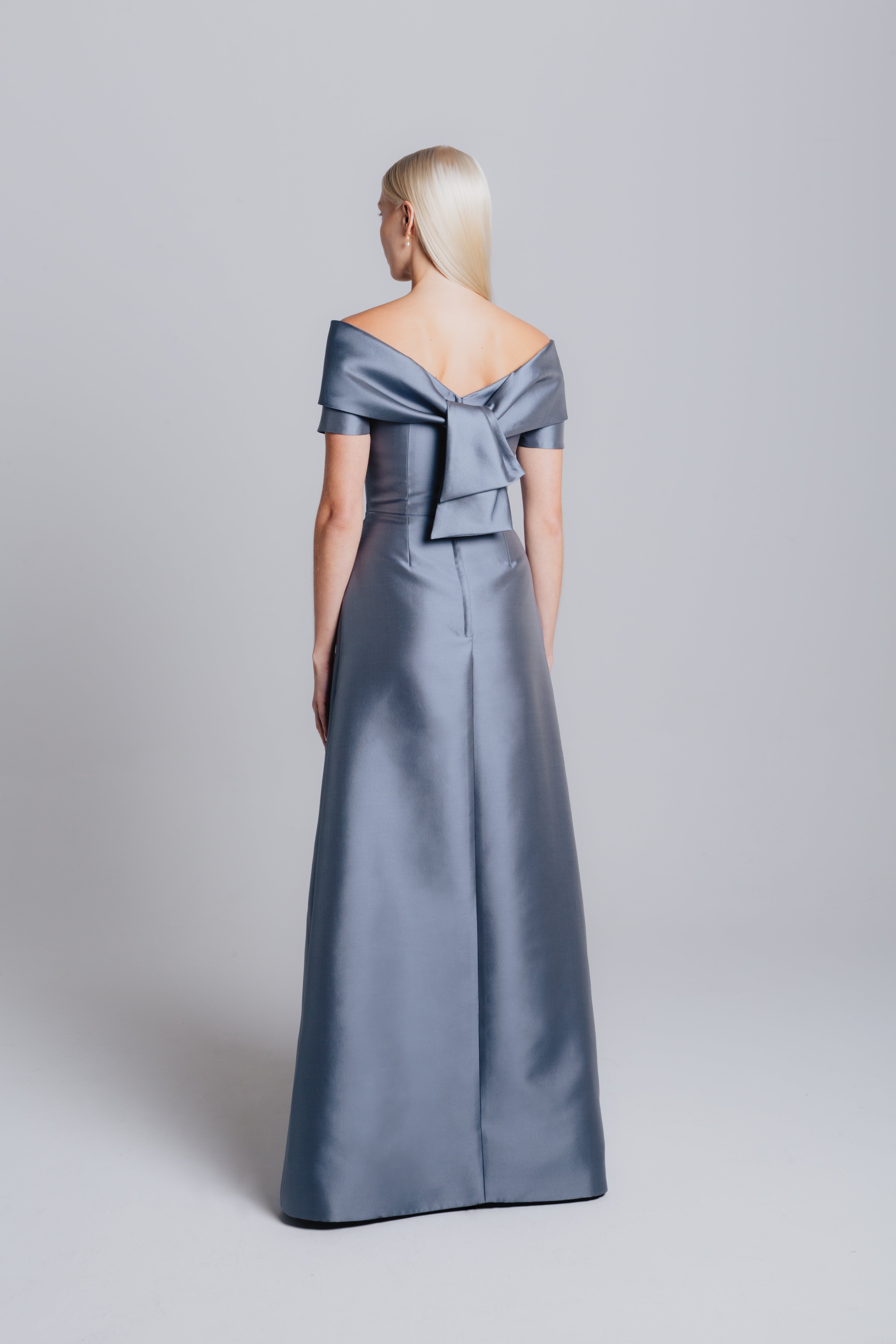 Catherine Regehr Off Shoulder Ripple Collar Gown