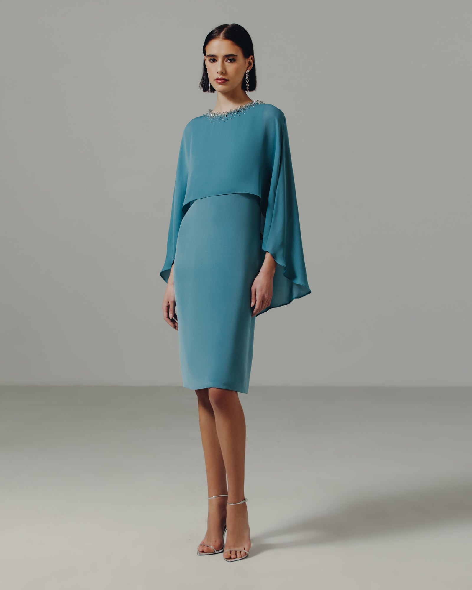 London Overlay Dress with Gem Neck Catherine Regehr London Overlay Dress with Gem Neck Catherine Regehr