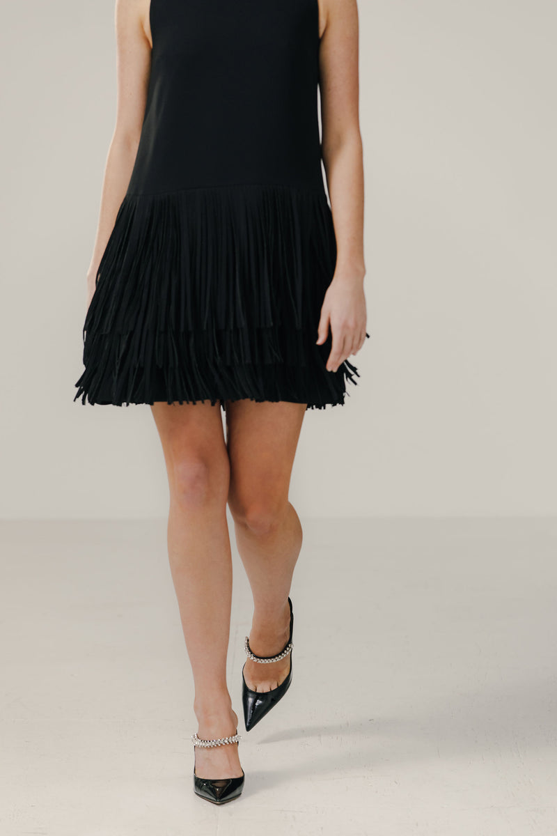 Arak Dress with Fringe Hem