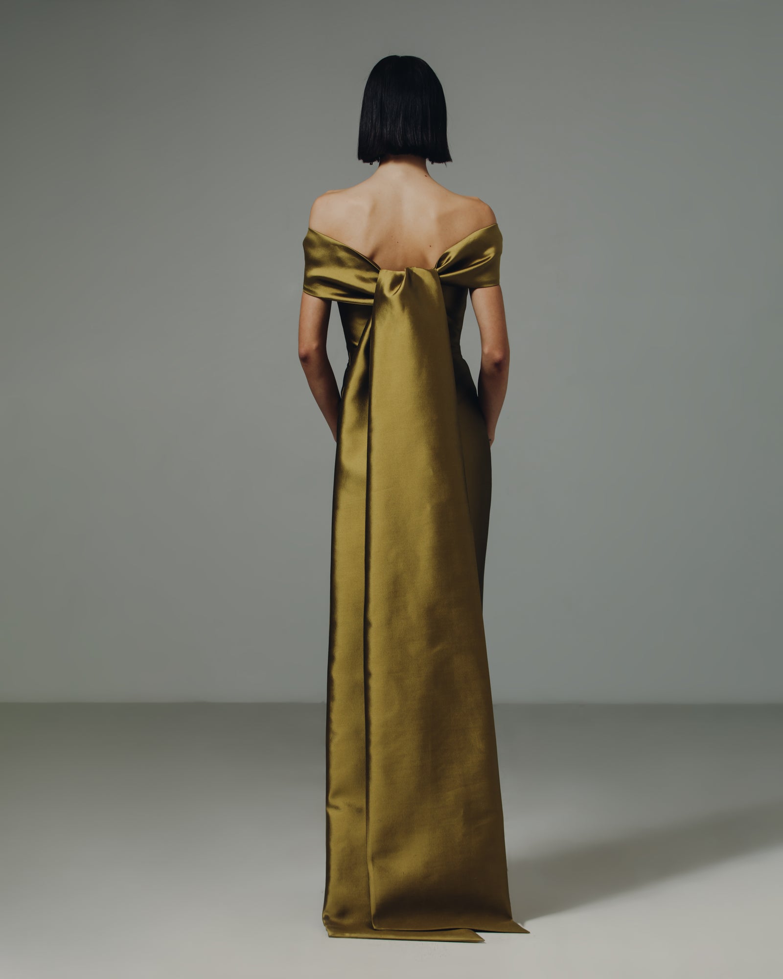 back off shoulder dress Off Shoulder Tie Back Gown – Catherine Regehr