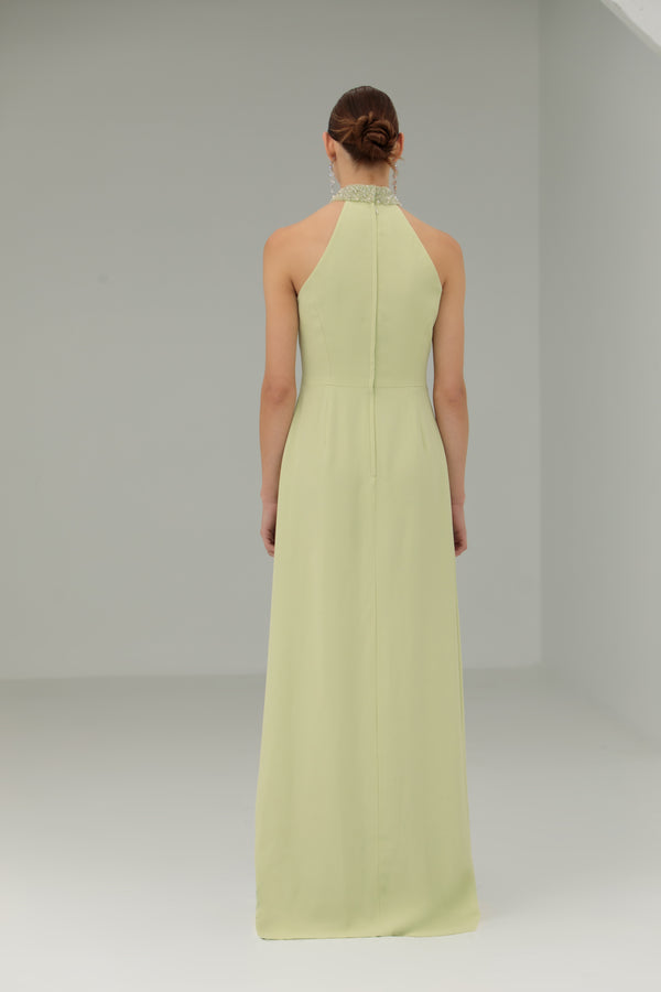 Gemmed T Neck Sheath with London Skirt