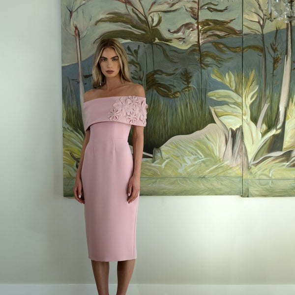 ★Rose Frantz★ Sheer Layered Shirring Dress (2色) Yolaf Pink Halter Neck Dress | Maxi Dress – Happy Clothing