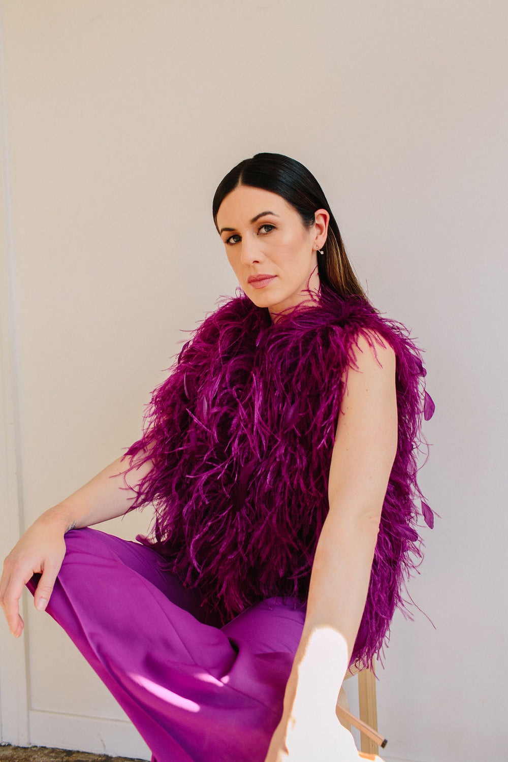 All Over Feather Top – Catherine Regehr