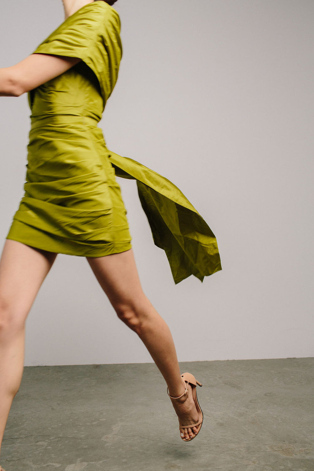One Shoulder Draped Mini with Side Peplum – Catherine Regehr