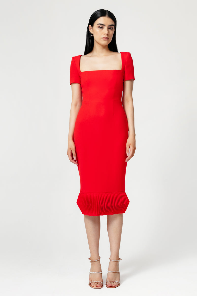 Square Neck Dress with Diamond Hem Catherine Regehr Square Neck Dress with Diamond Hem Catherine Regehr