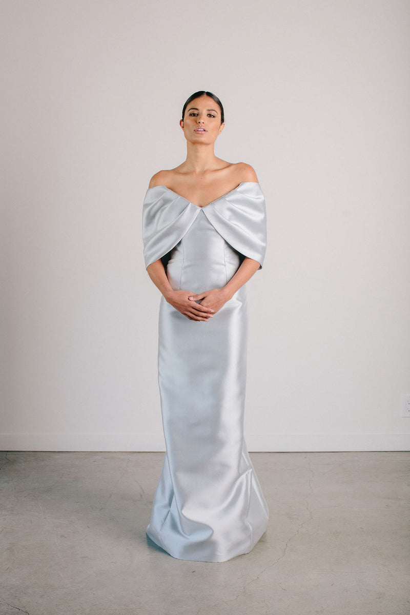 Off Shoulder Shawl Back Gown Off Shoulder Shawl Back Gown