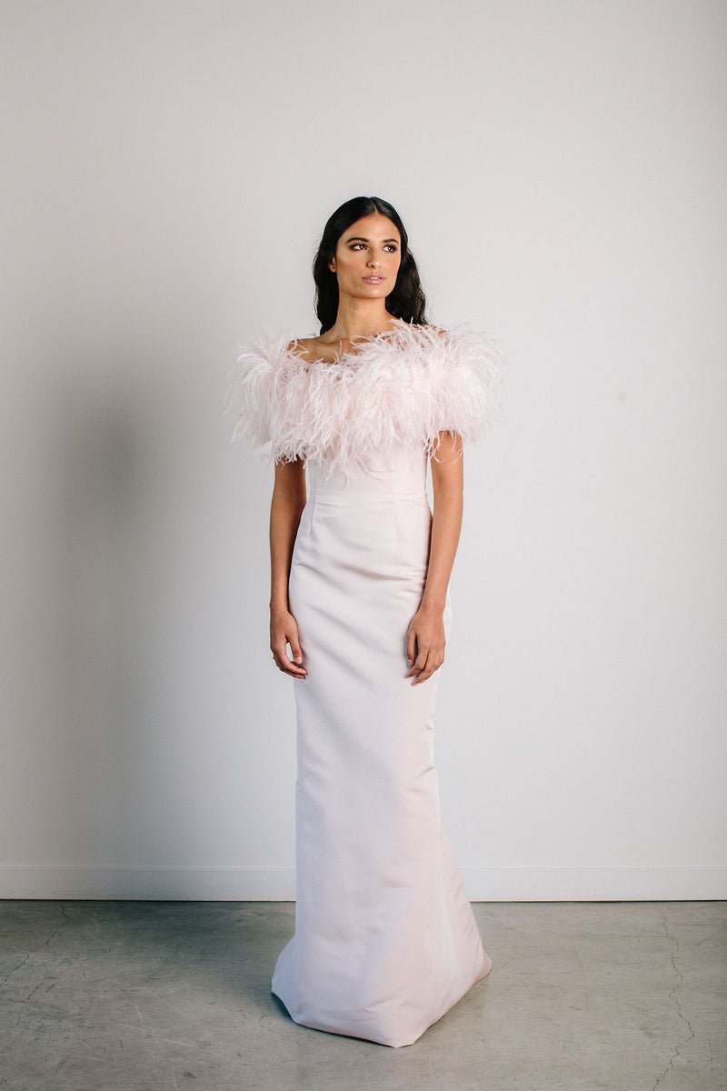 Off Shoulder Oriel Feather Gown Catherine Regehr Off Shoulder Oriel Feather Gown Catherine Regehr