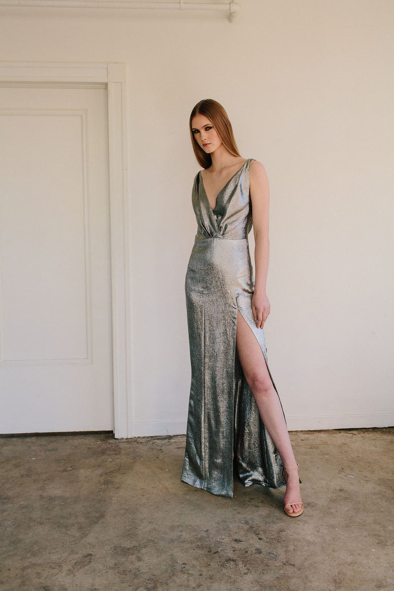 Silver Lam Emilia Sheath Catherine Regehr Silver Lam Emilia Sheath Catherine Regehr