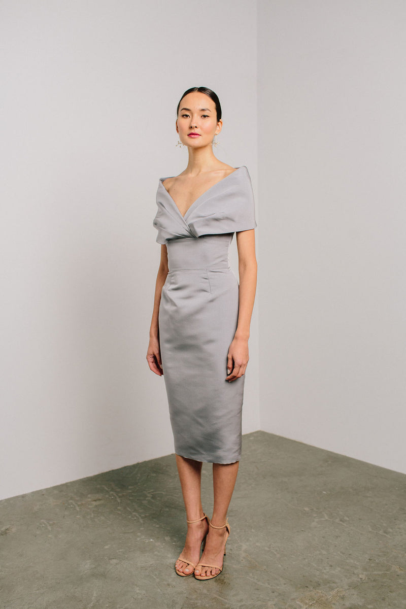 off the shoulder shawl collar dresses Vintage Victor Costa Off-The-Shoulder Shawl Collar Wrap Dress Recess