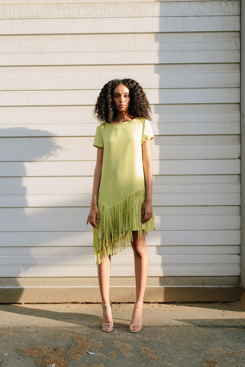 fringe short sleeve shift dress Blush Sequin Dress - Sequin Fringe Mini Dress - Shift Dress