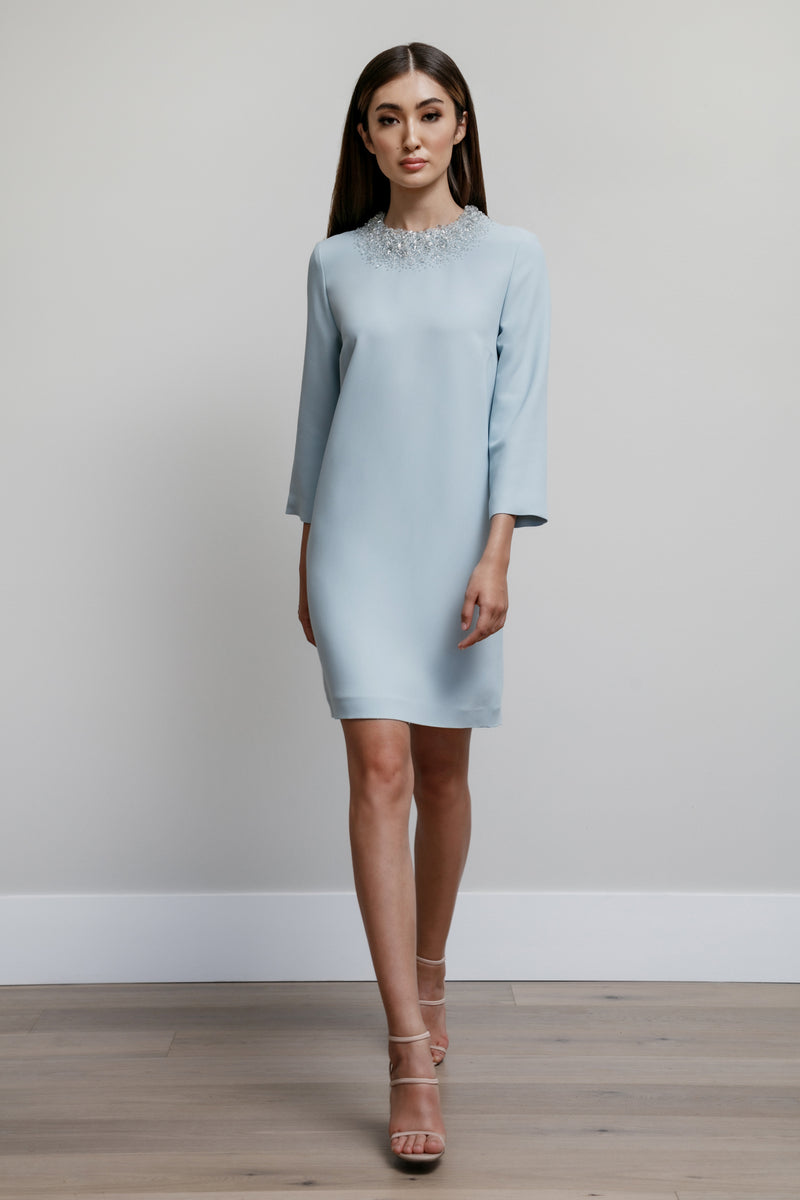 Jewel Neck Arak Dress with Full Beaded Neck Jewel Neck Arak Dress with Full Beaded Neck
