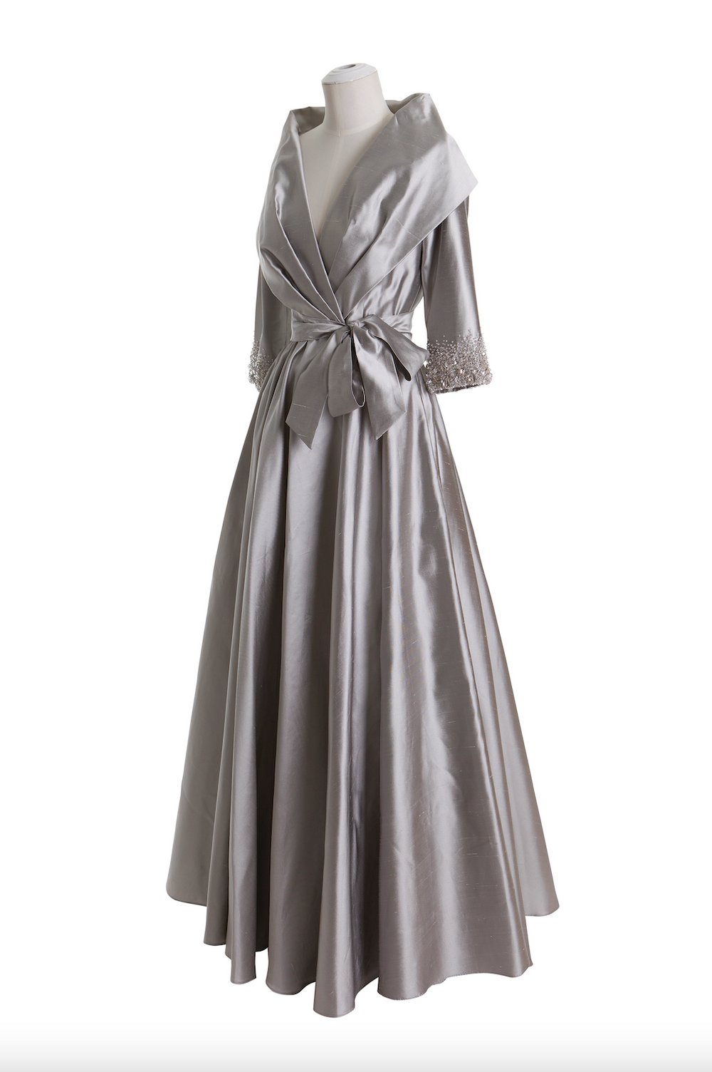 Shawl Collar Gown with Full Beaded Cuff Catherine Regehr Shawl Collar Gown with Full Beaded Cuff Catherine Regehr