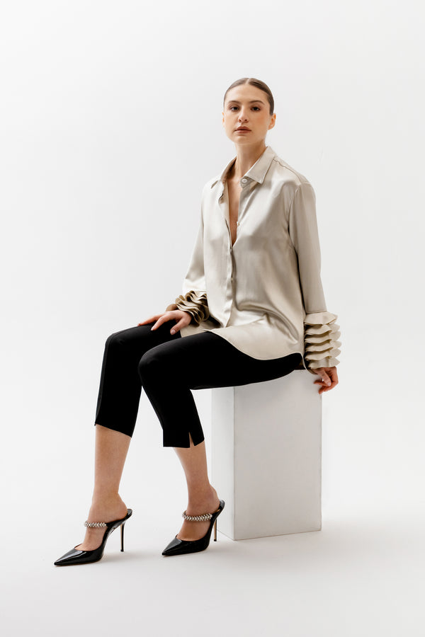 Jane Shirt with Inverted Wave Cuff